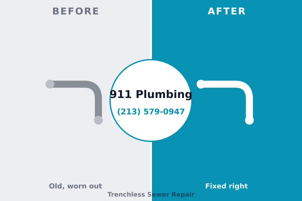 Before and after: plumbing repair Andrews AFB, MD